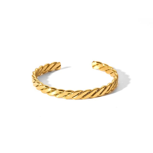 Gold Twisted Rope Cuff