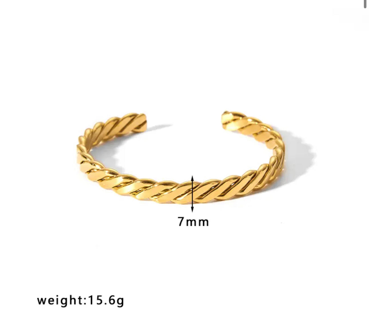 Gold Twisted Rope Cuff